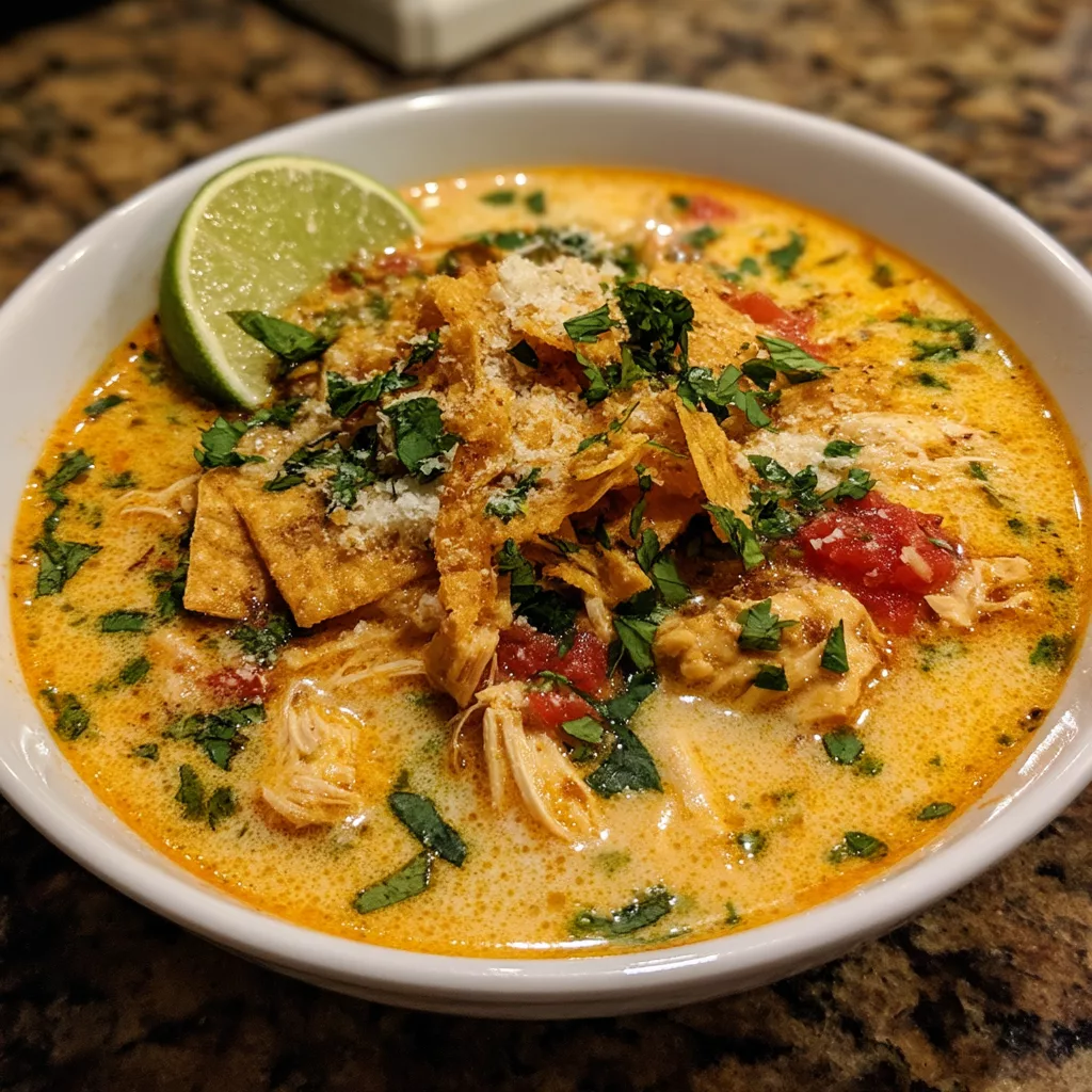 creamy chicken tortilla soup