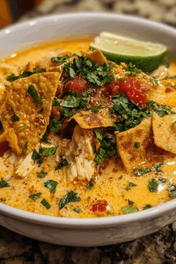 creamy chicken tortilla soup