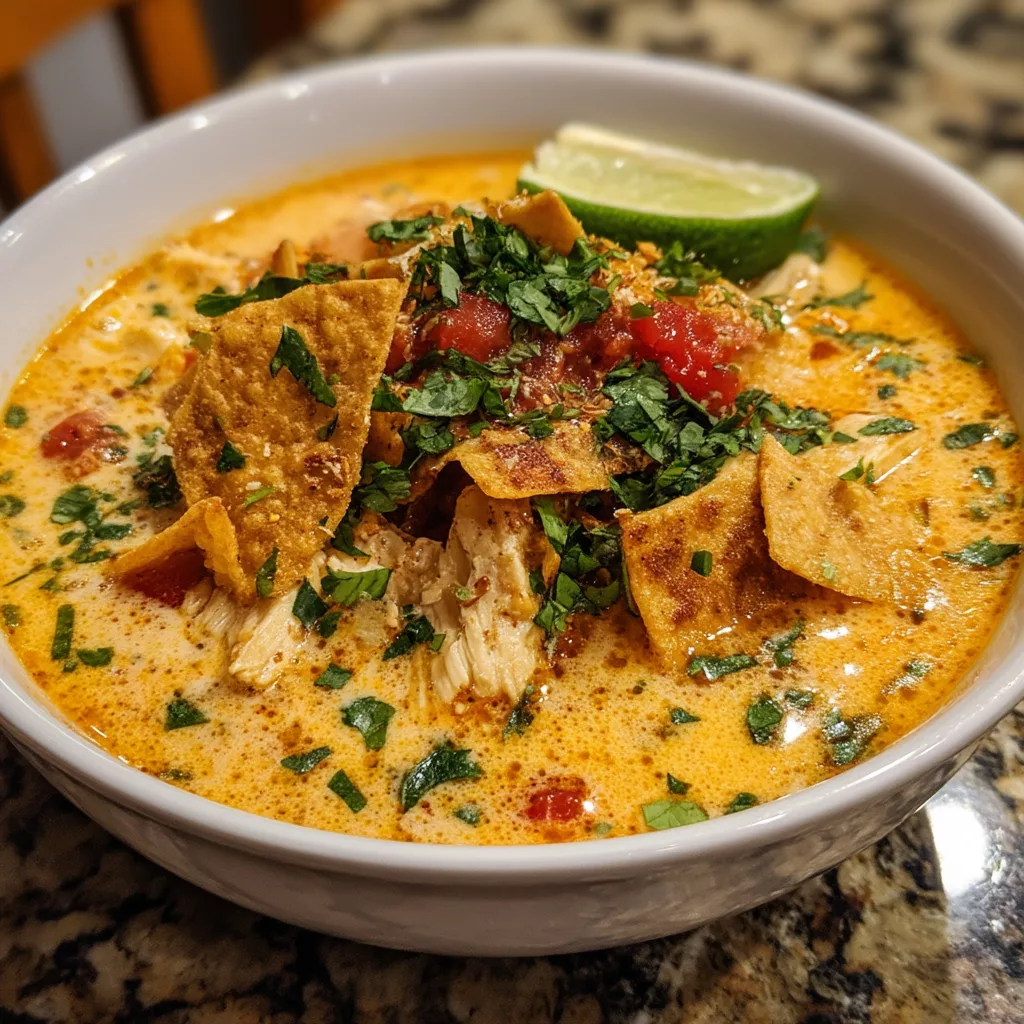 creamy chicken tortilla soup