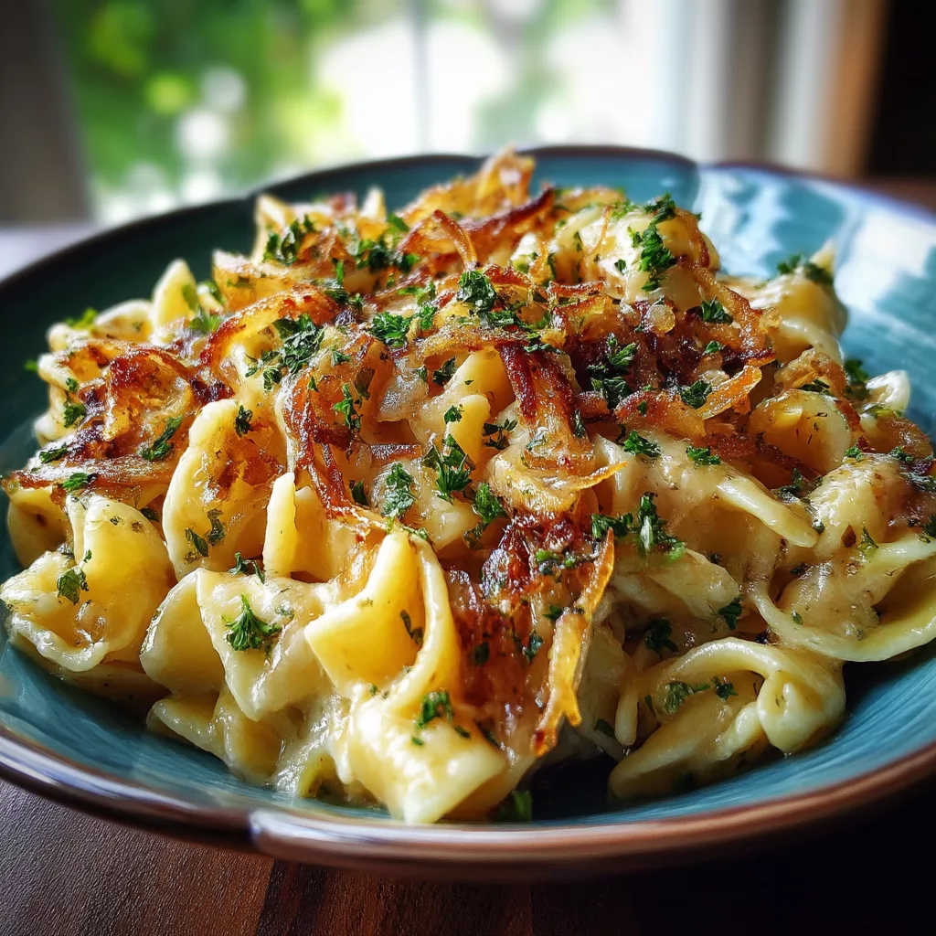 french onion pasta