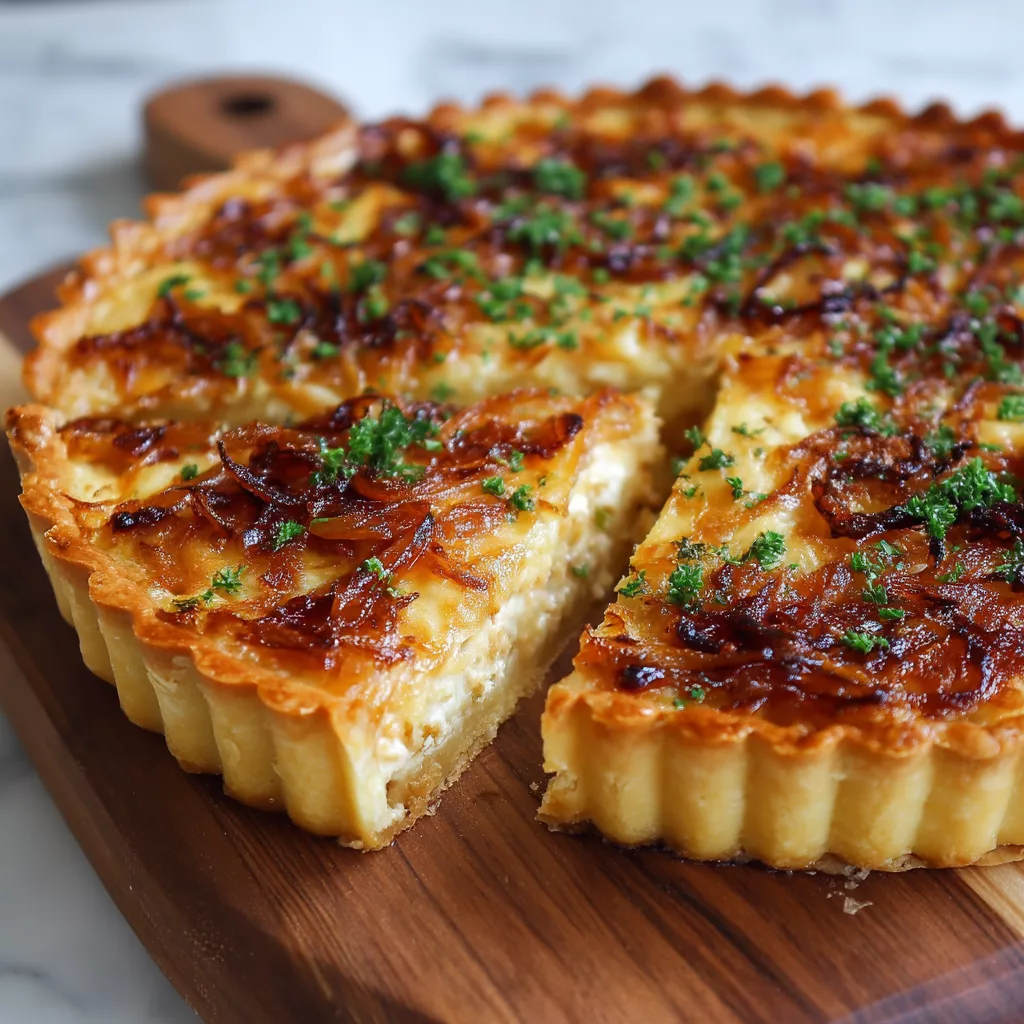 french onion tart