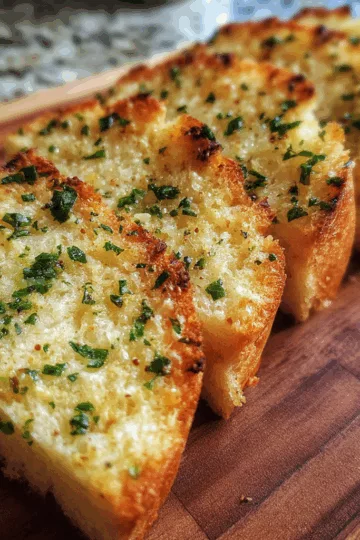 garlic bread with sliced bread