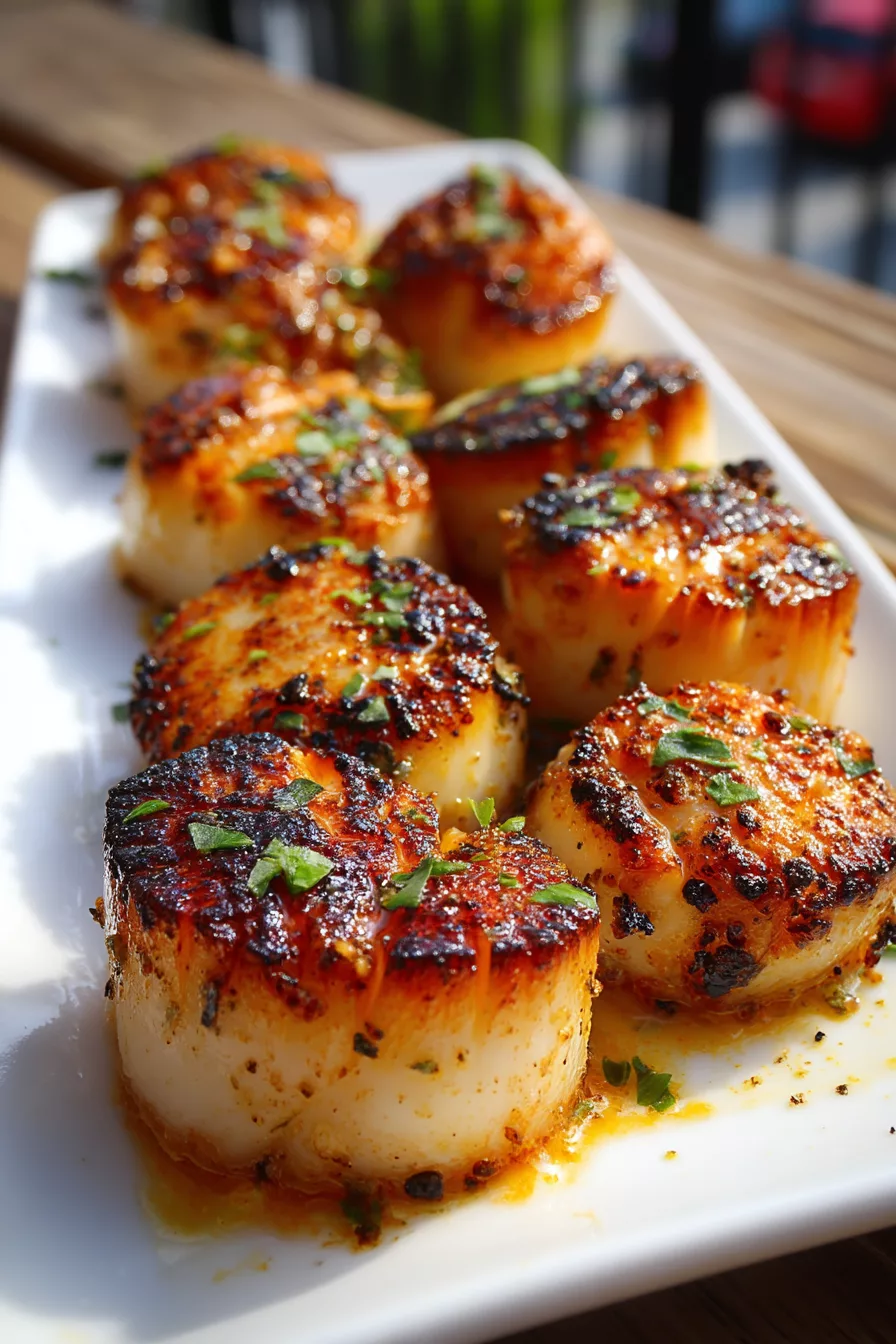 grilled scallops