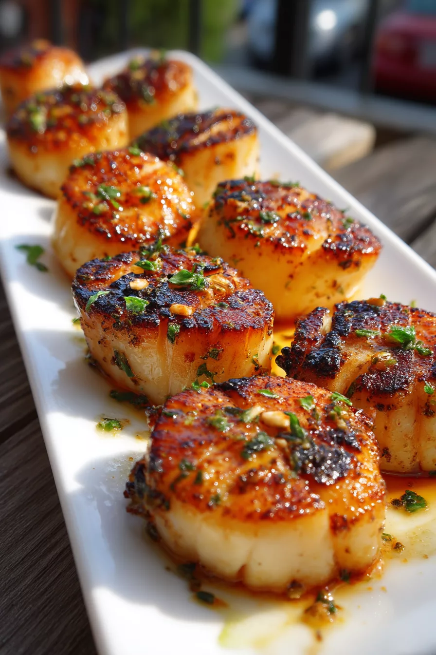 grilled scallops