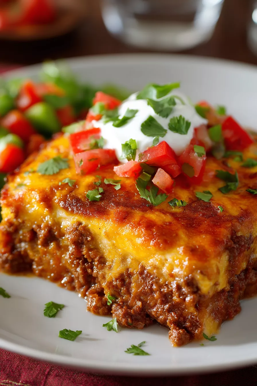 ground beef enchilada casserole