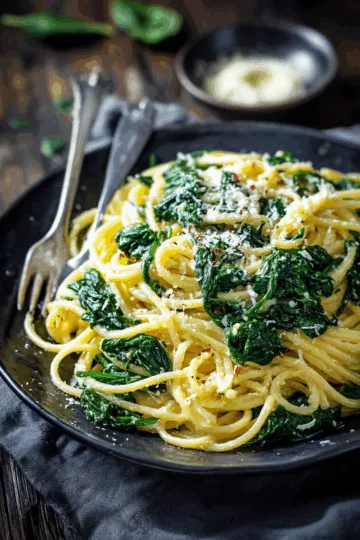 pasta with spinach