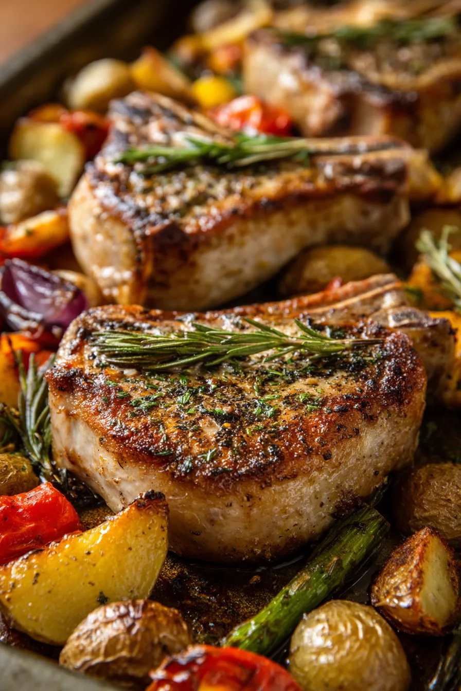 sheet pan pork chops