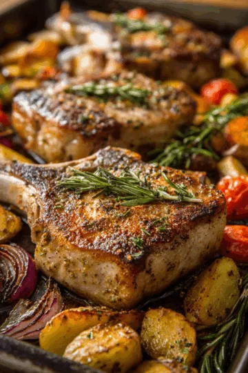 sheet pan pork chops