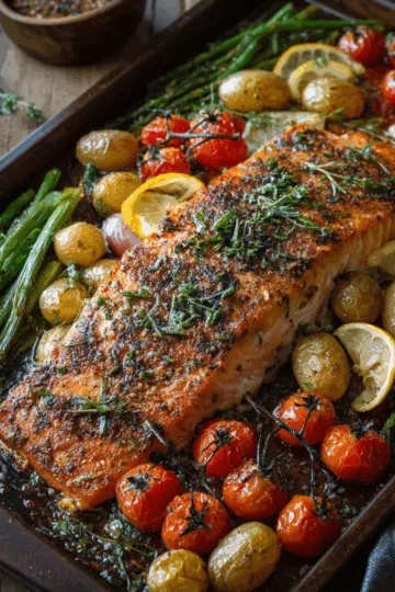 sheet pan salmon