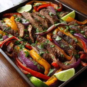 sheet pan steak fajitas