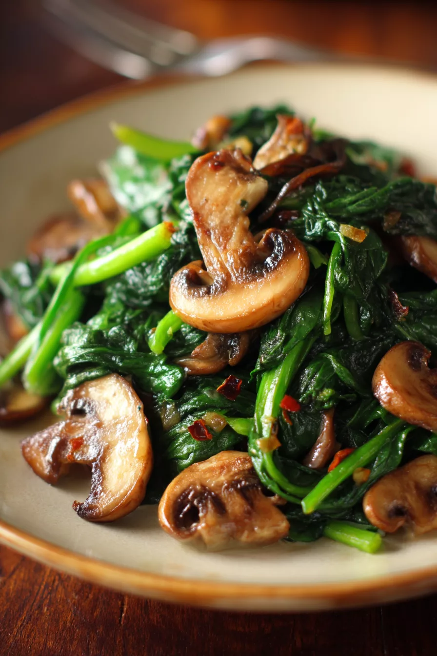 spinach and mushroom recipes