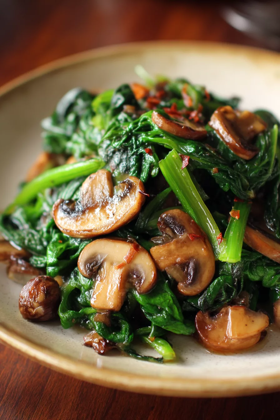 spinach and mushroom recipes