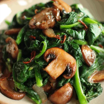 spinach and mushroom recipes