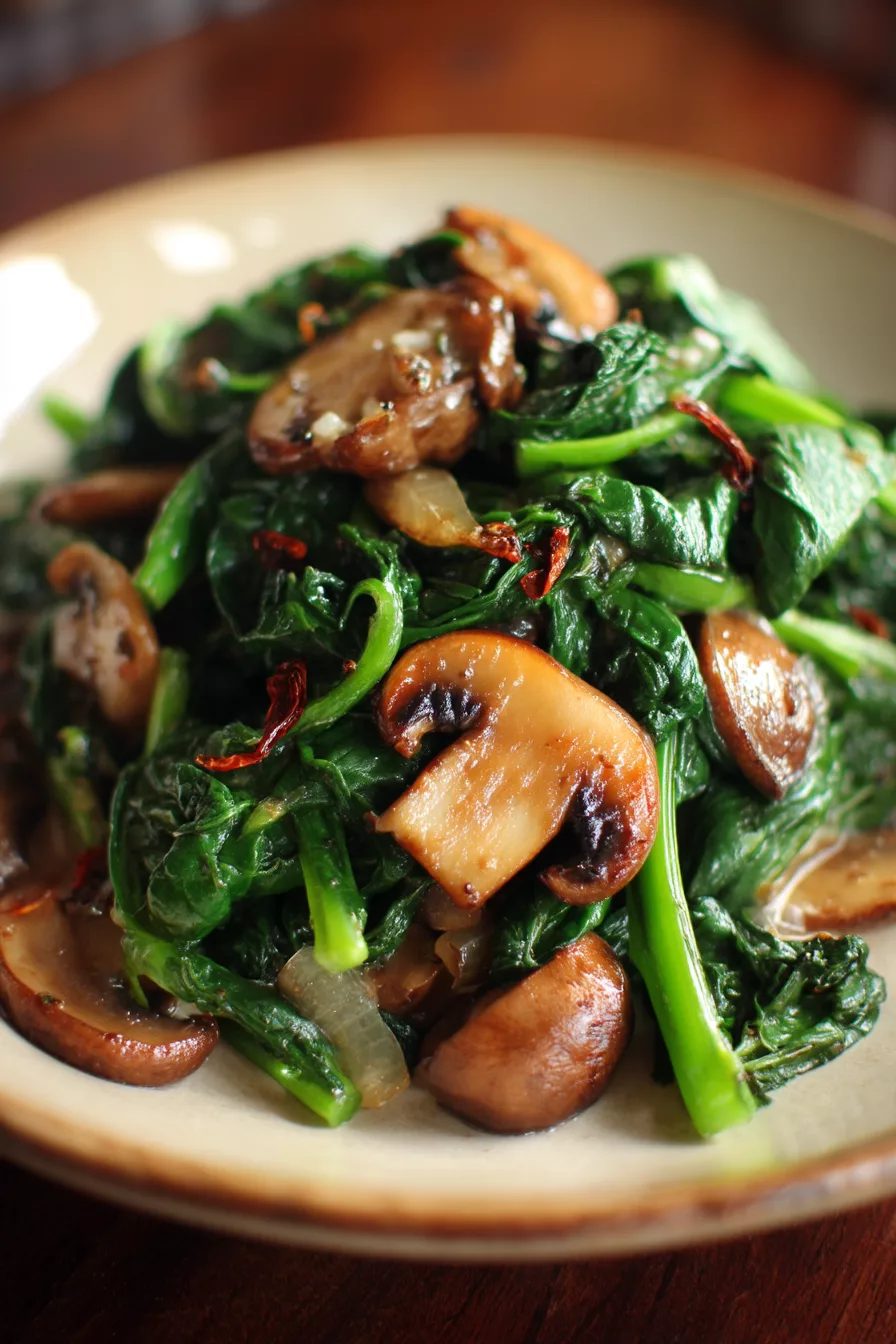spinach and mushroom recipes