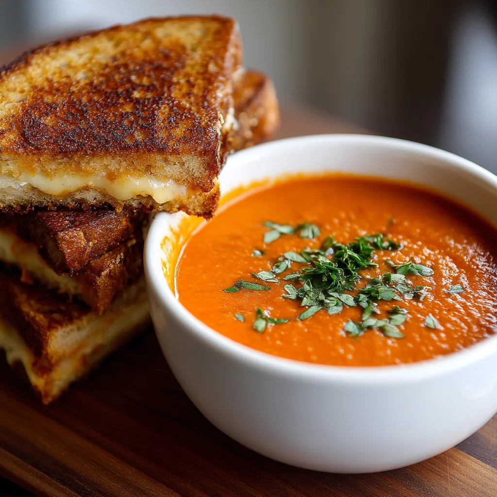 tomato soup and grilled cheese