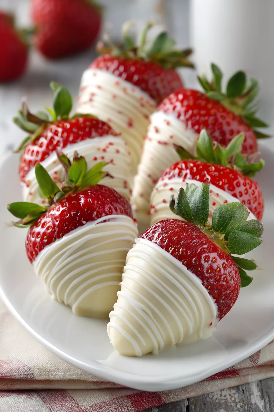 white chocolate covered strawberries