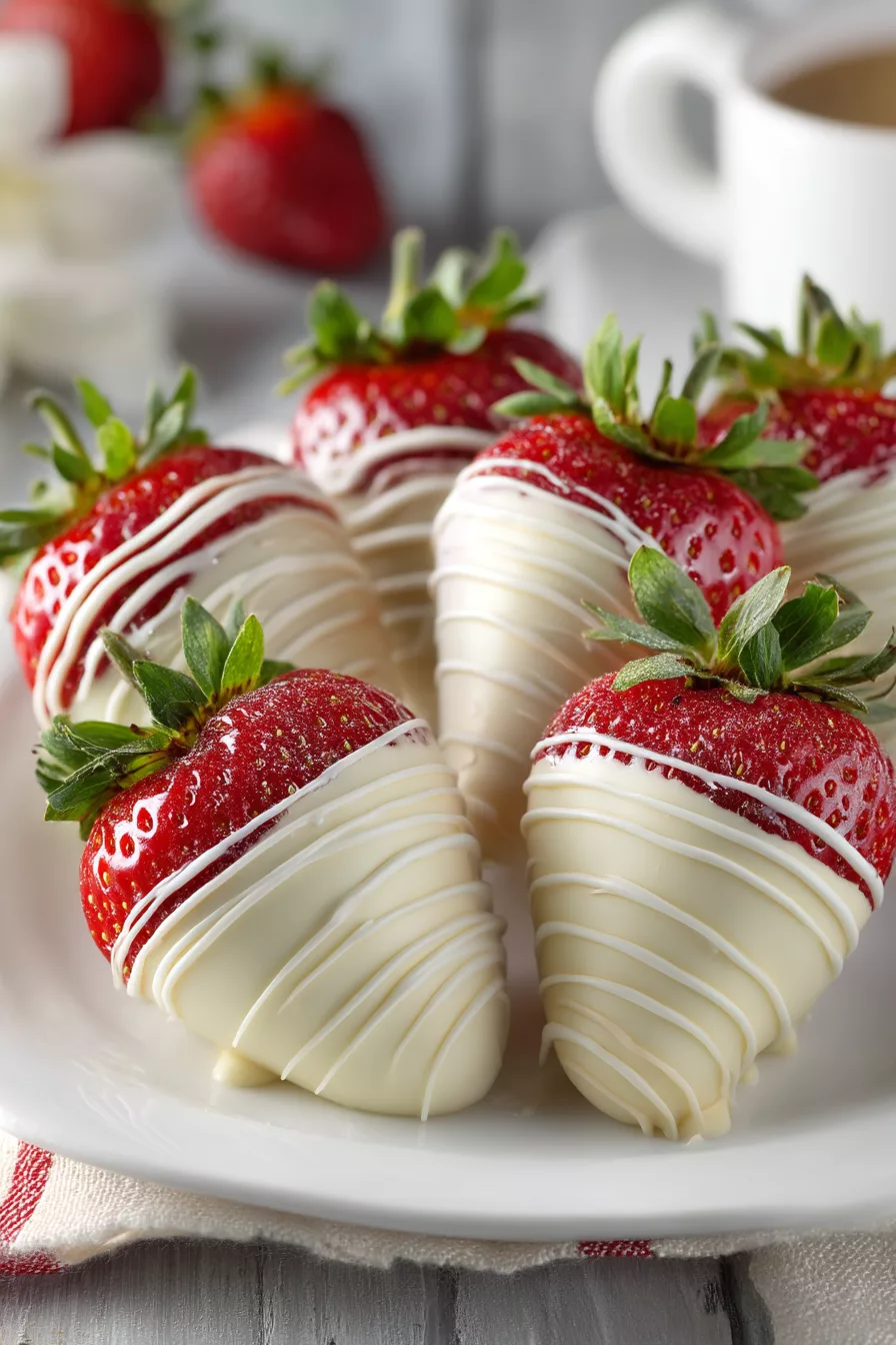 white chocolate covered strawberries