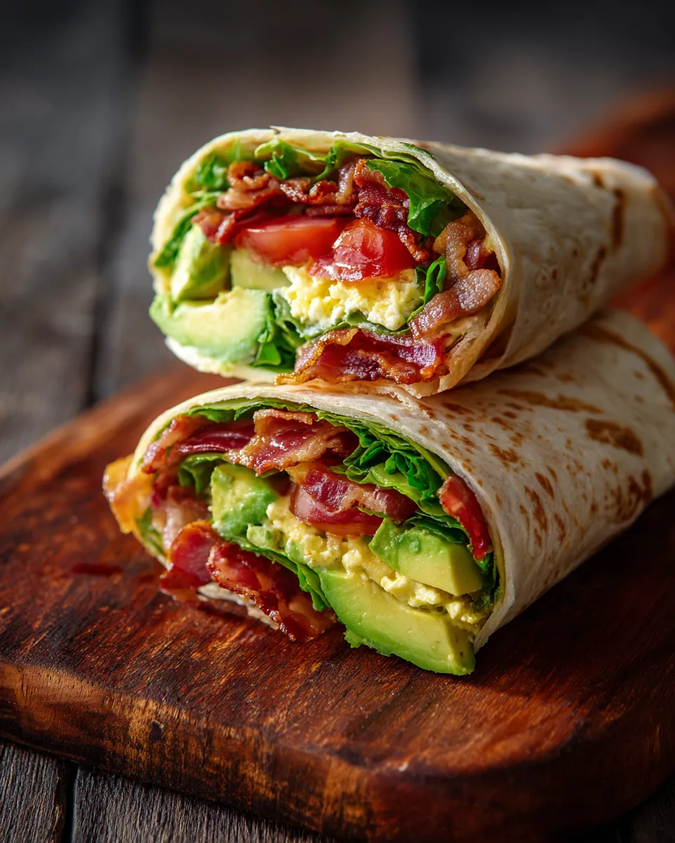 BLT wrap with avocado