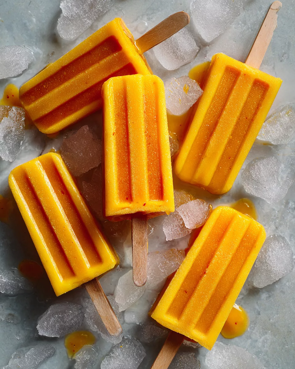 Chili mango popsicles
