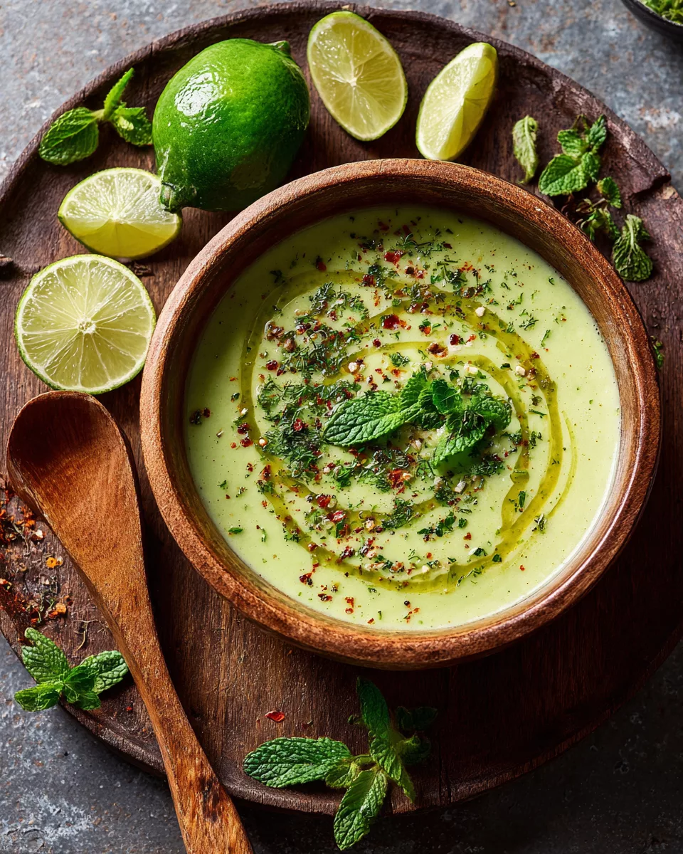 Chilled avocado soup