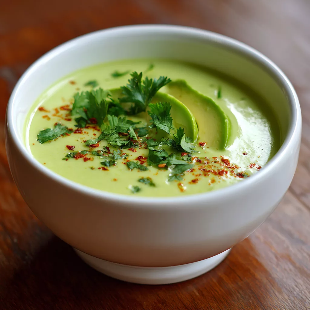 Creamy Avocado Cucumber Soup