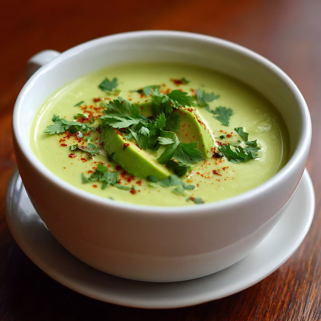Creamy Avocado Cucumber Soup