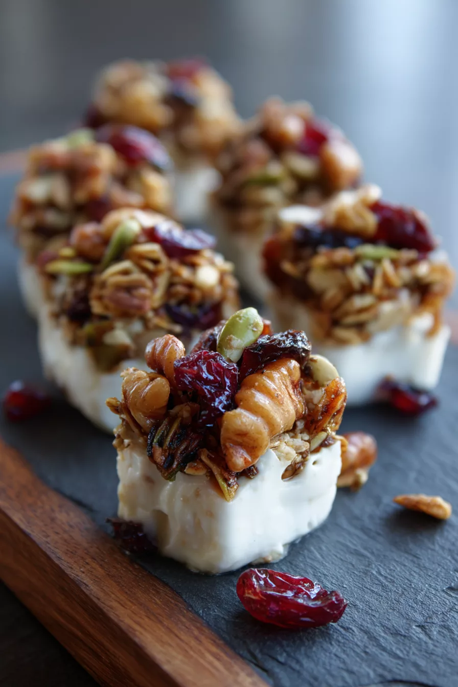 Frozen Greek Yogurt Granola Bites