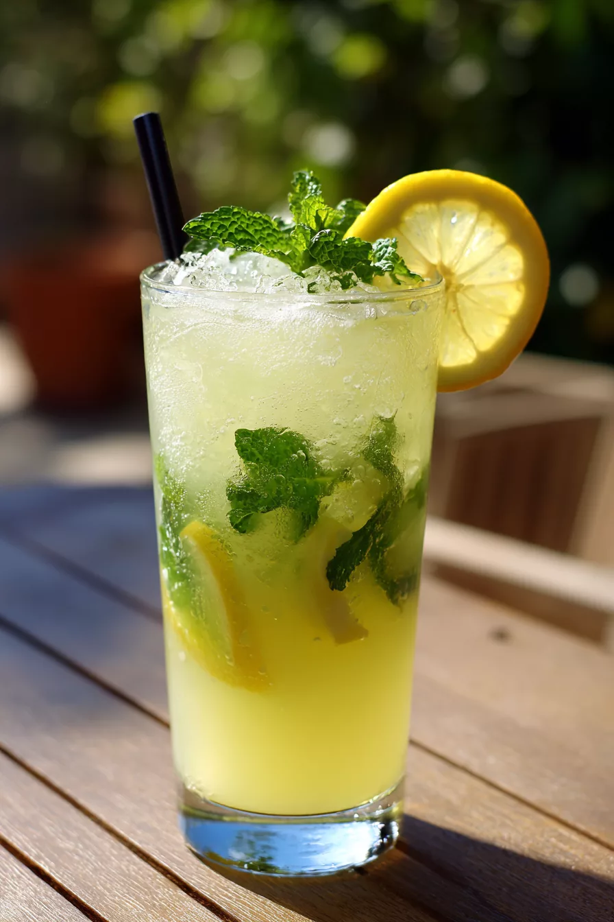 Frozen Lemonade with Mint