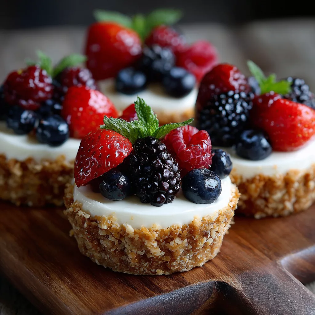 No-Bake Cheesecake Cups with Berries