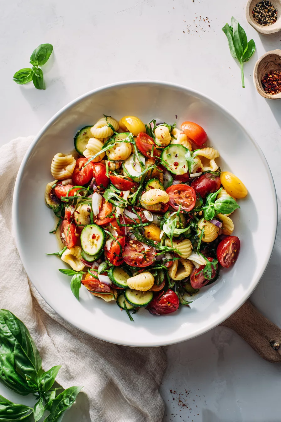 Pasta salad with Italian dressing