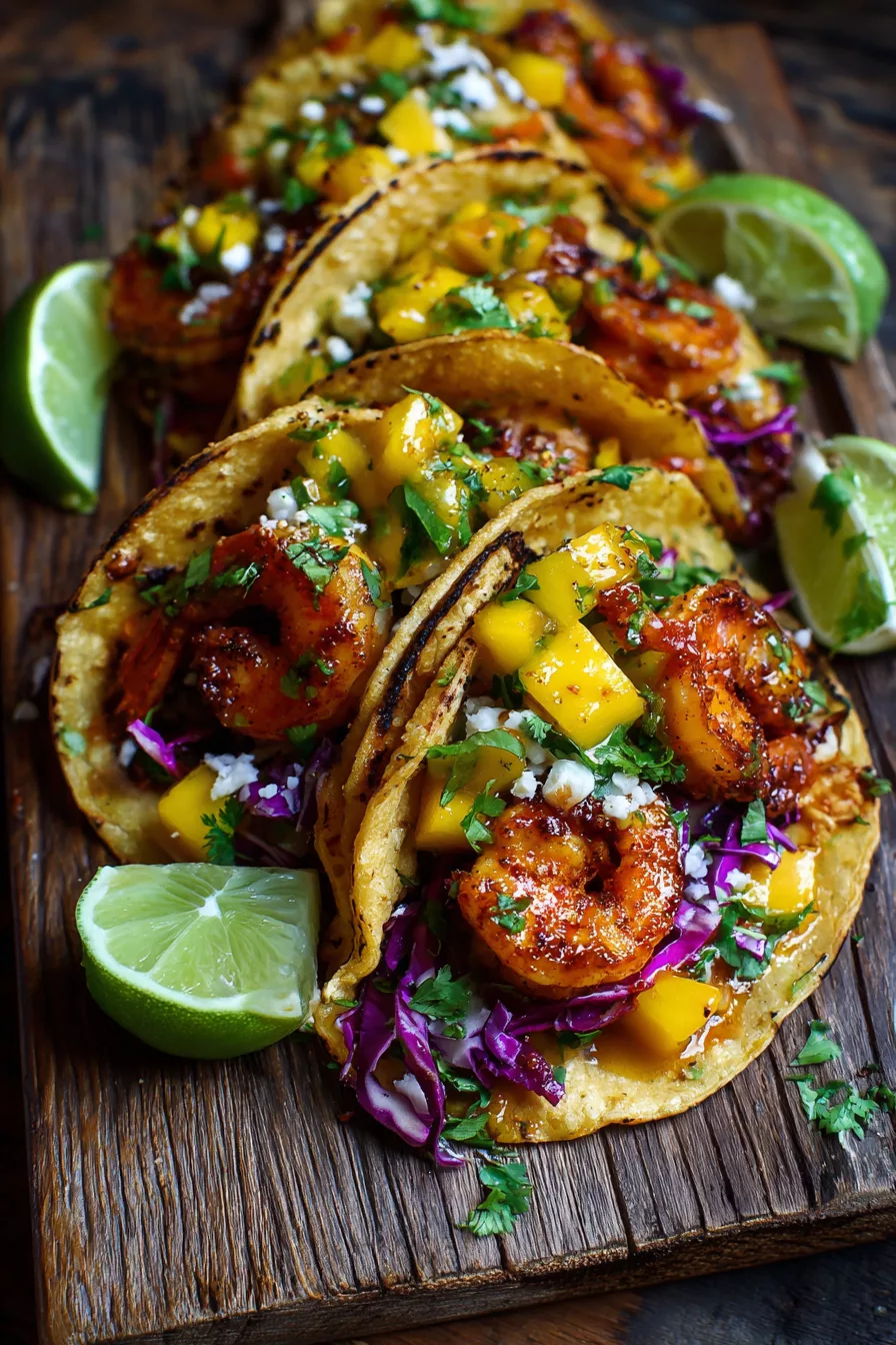Spicy Mango Shrimp Tacos