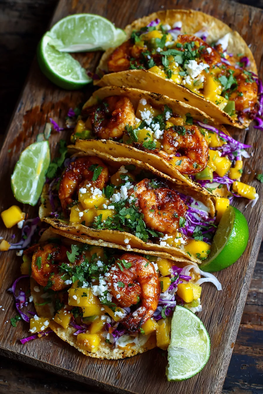 Spicy Mango Shrimp Tacos
