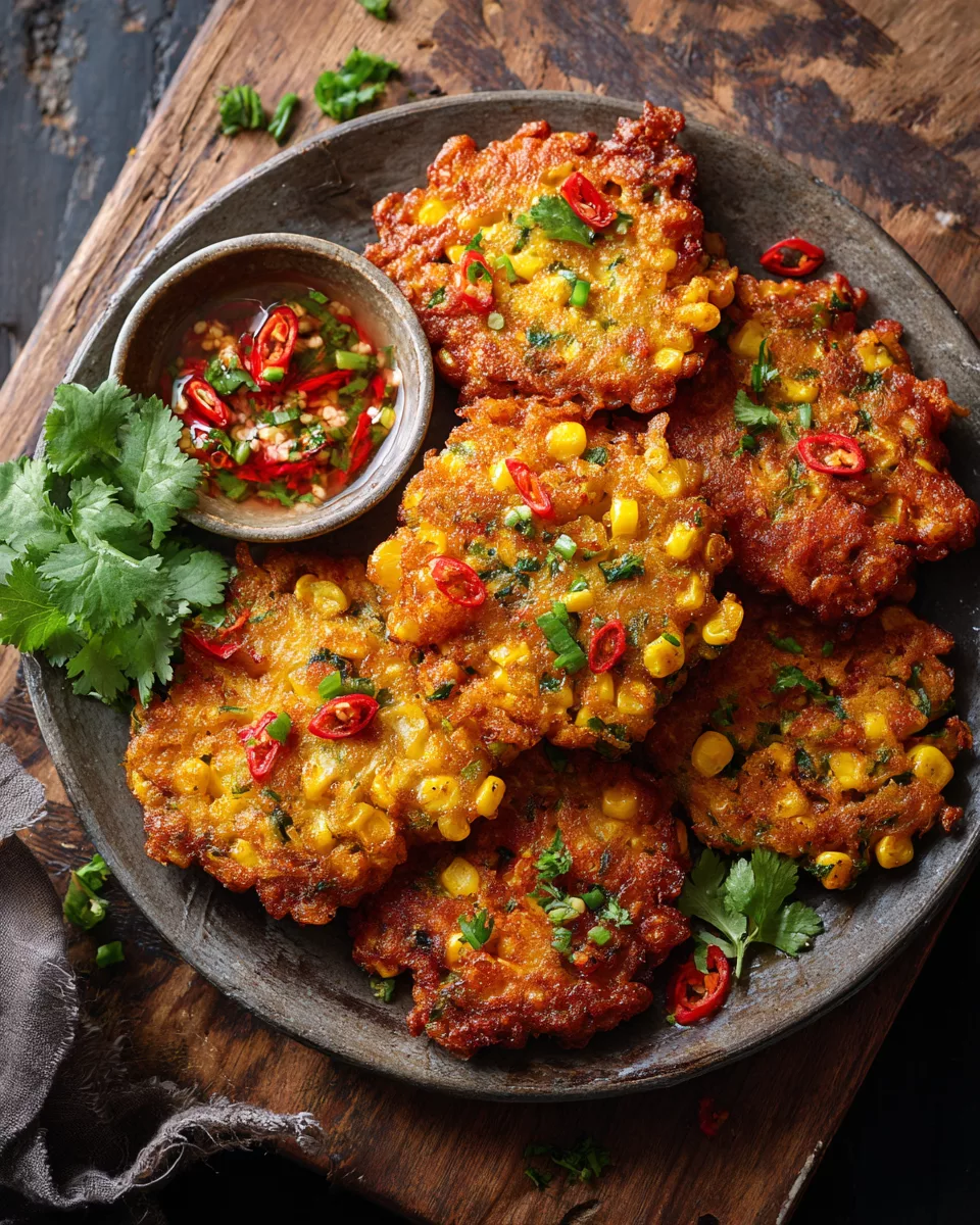 Spicy corn fritters