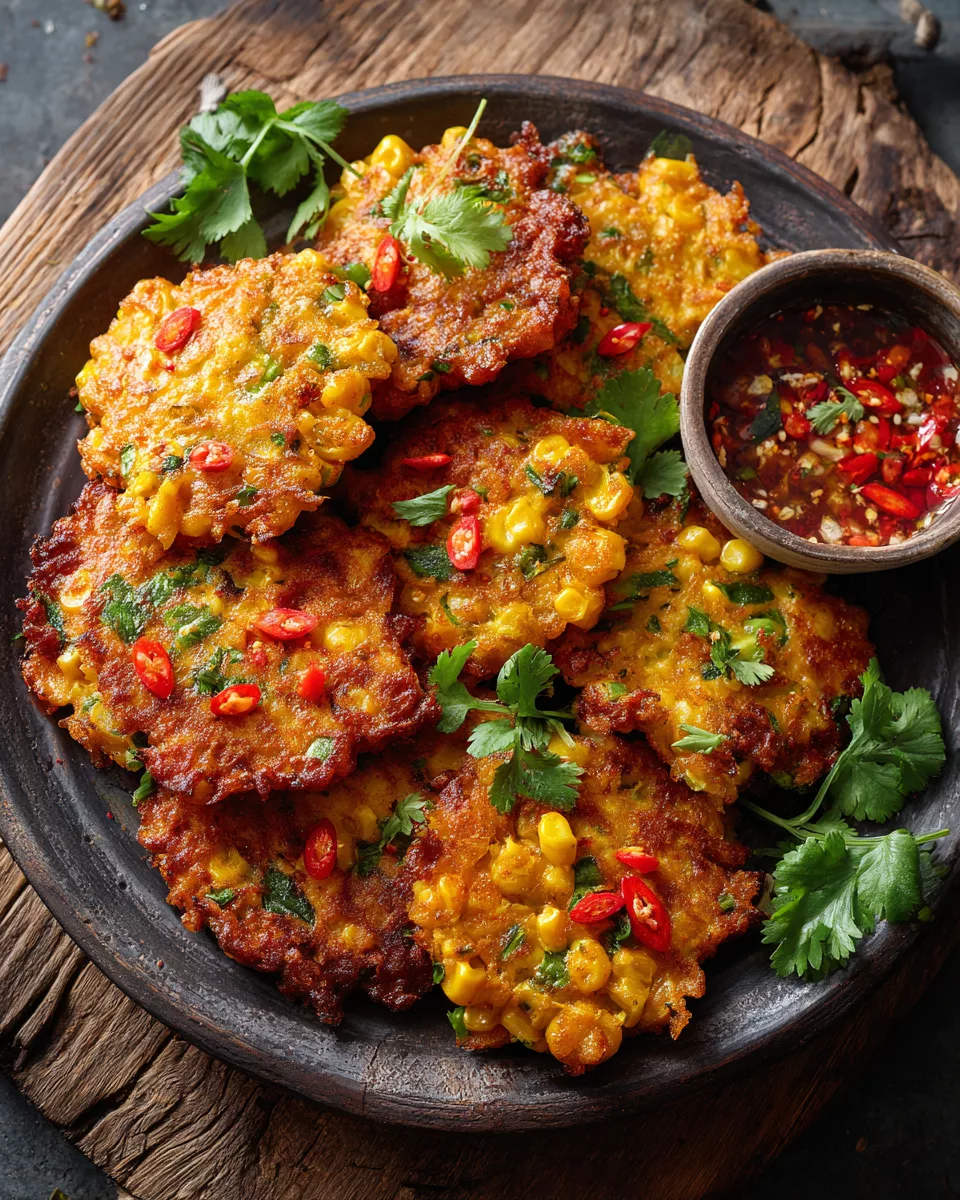 Spicy corn fritters