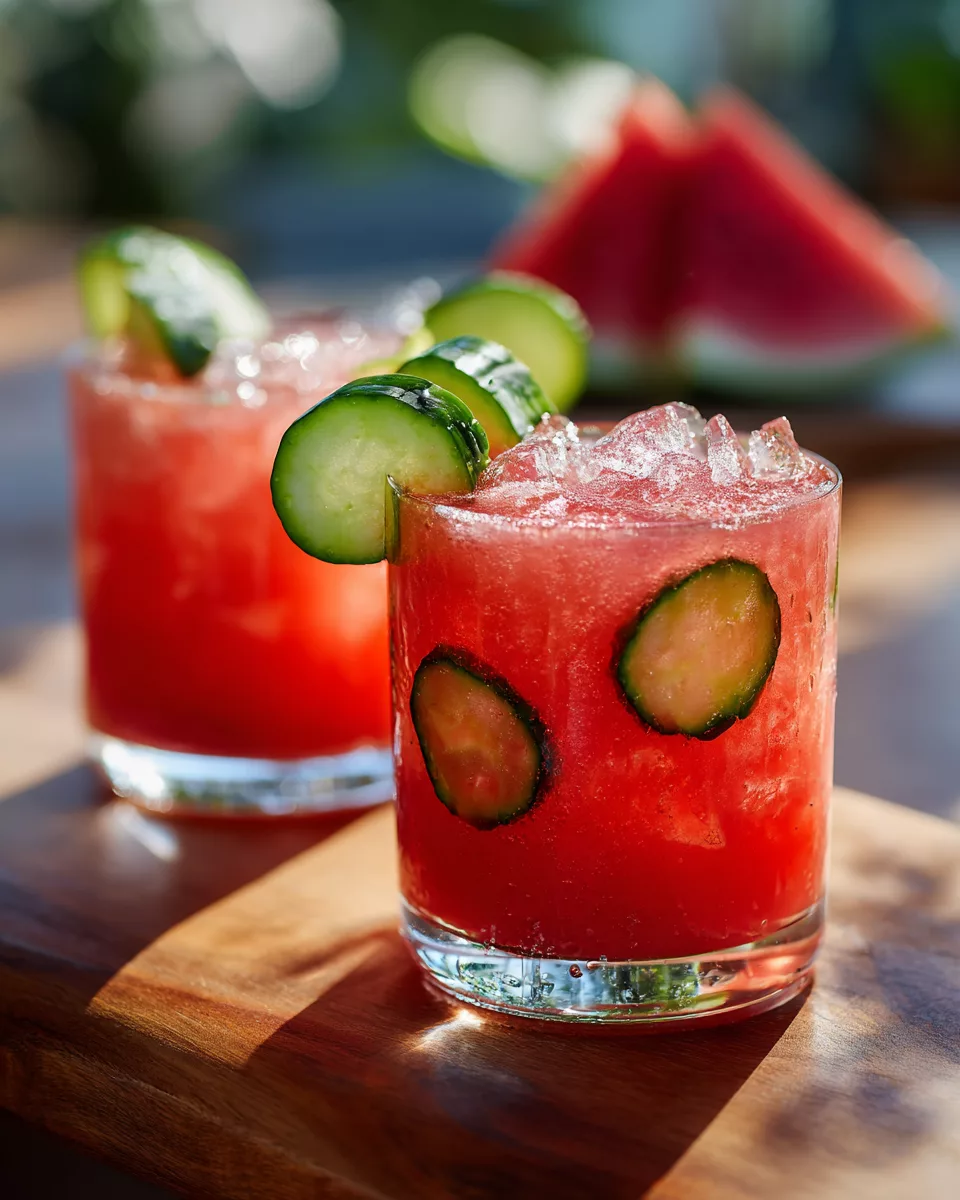 Watermelon cucumber cooler