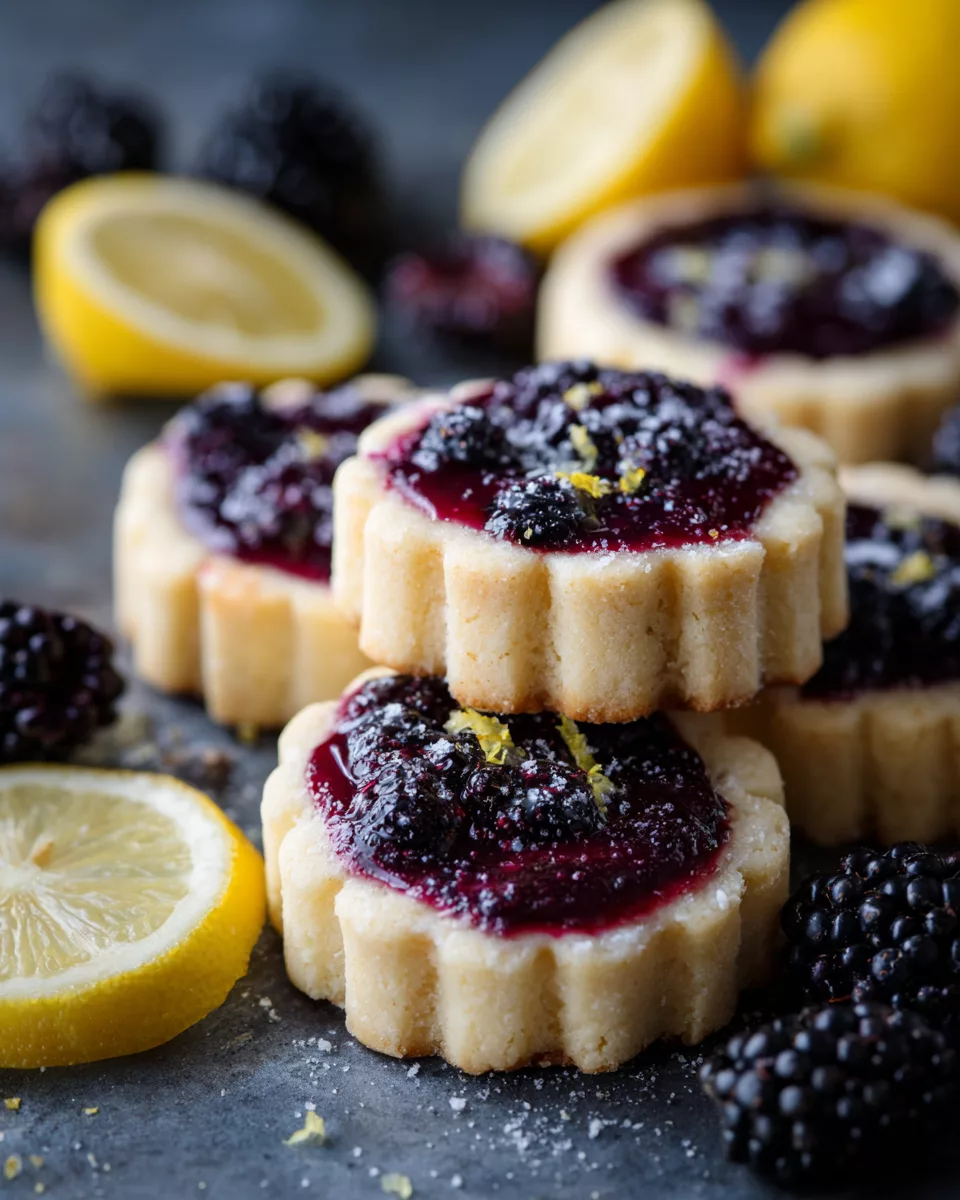 Black Raspberry and Lemon Shortbread Cookies Recipe