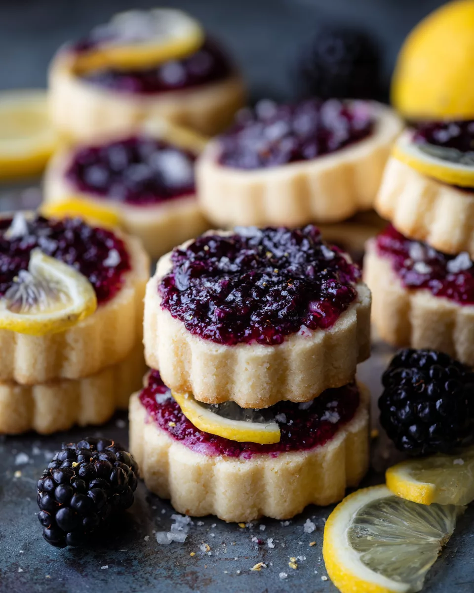 Black Raspberry and Lemon Shortbread Cookies Recipe