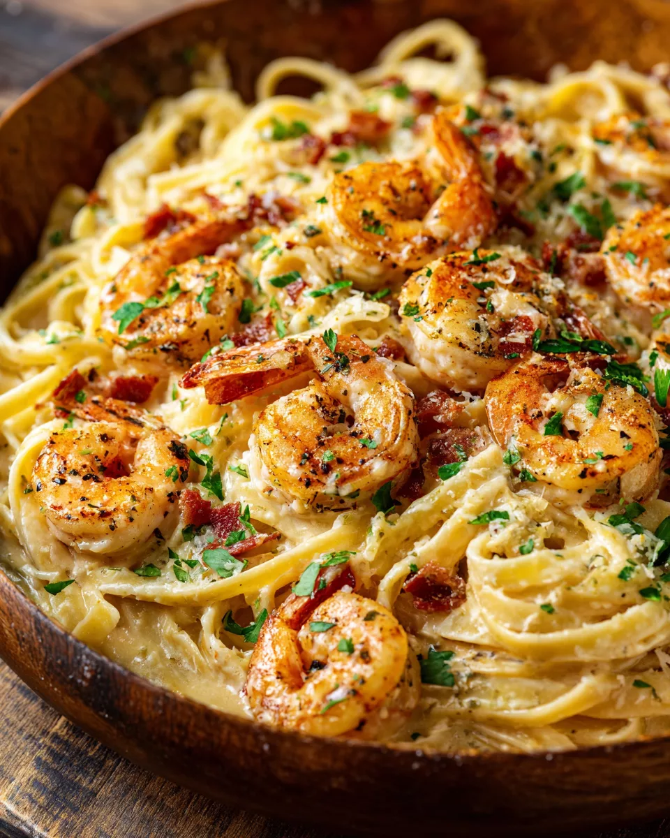 Cajun Shrimp Alfredo Pasta