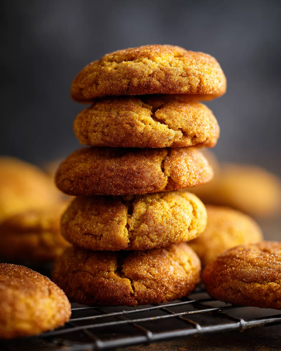 Chewy Pumpkin Snickerdoodle Cookies