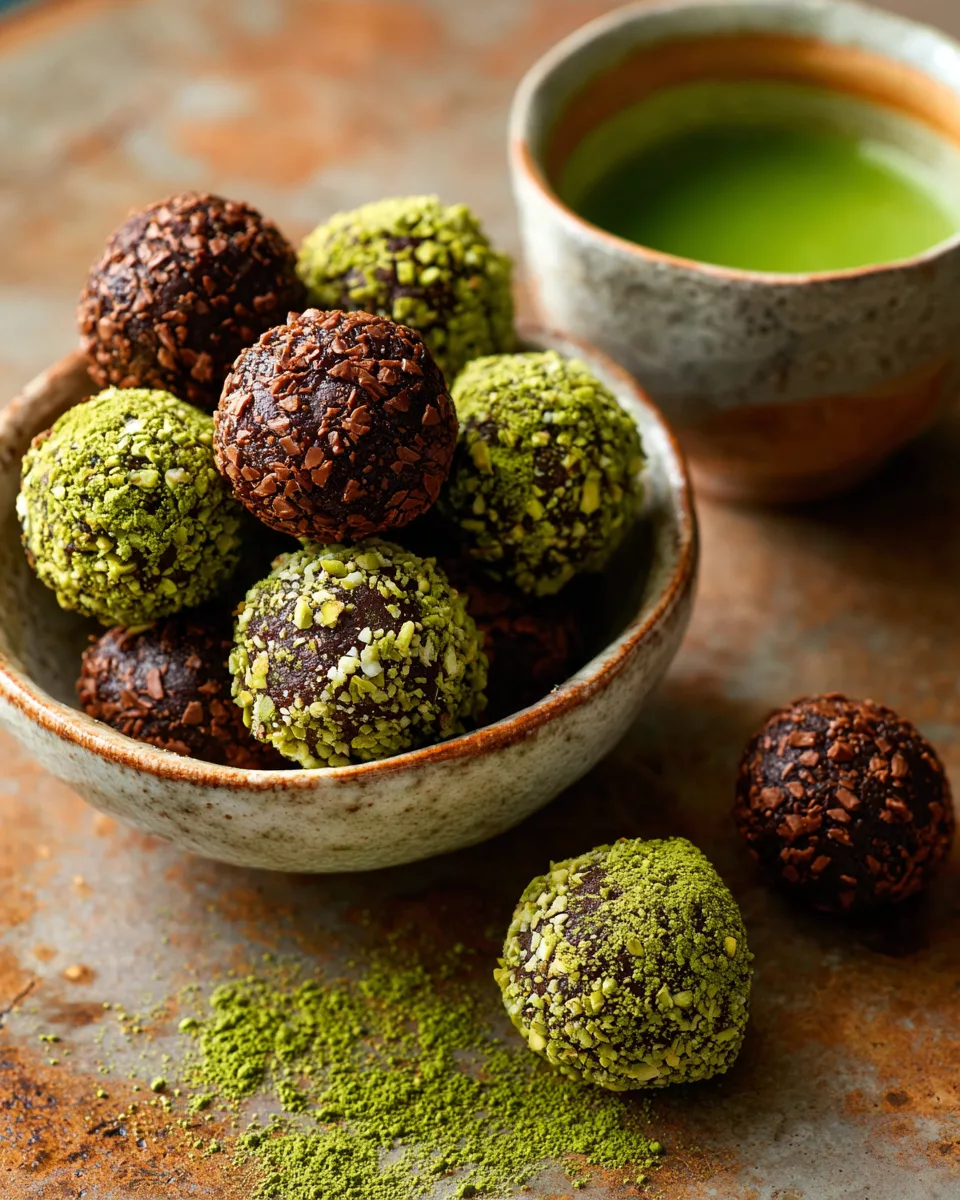 Chocolate Matcha Energy Balls