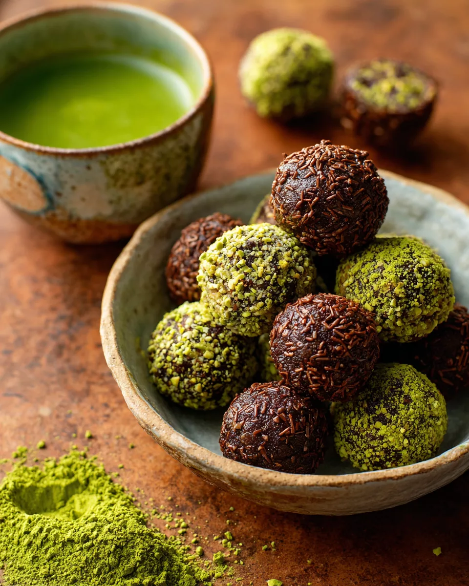 Chocolate Matcha Energy Balls
