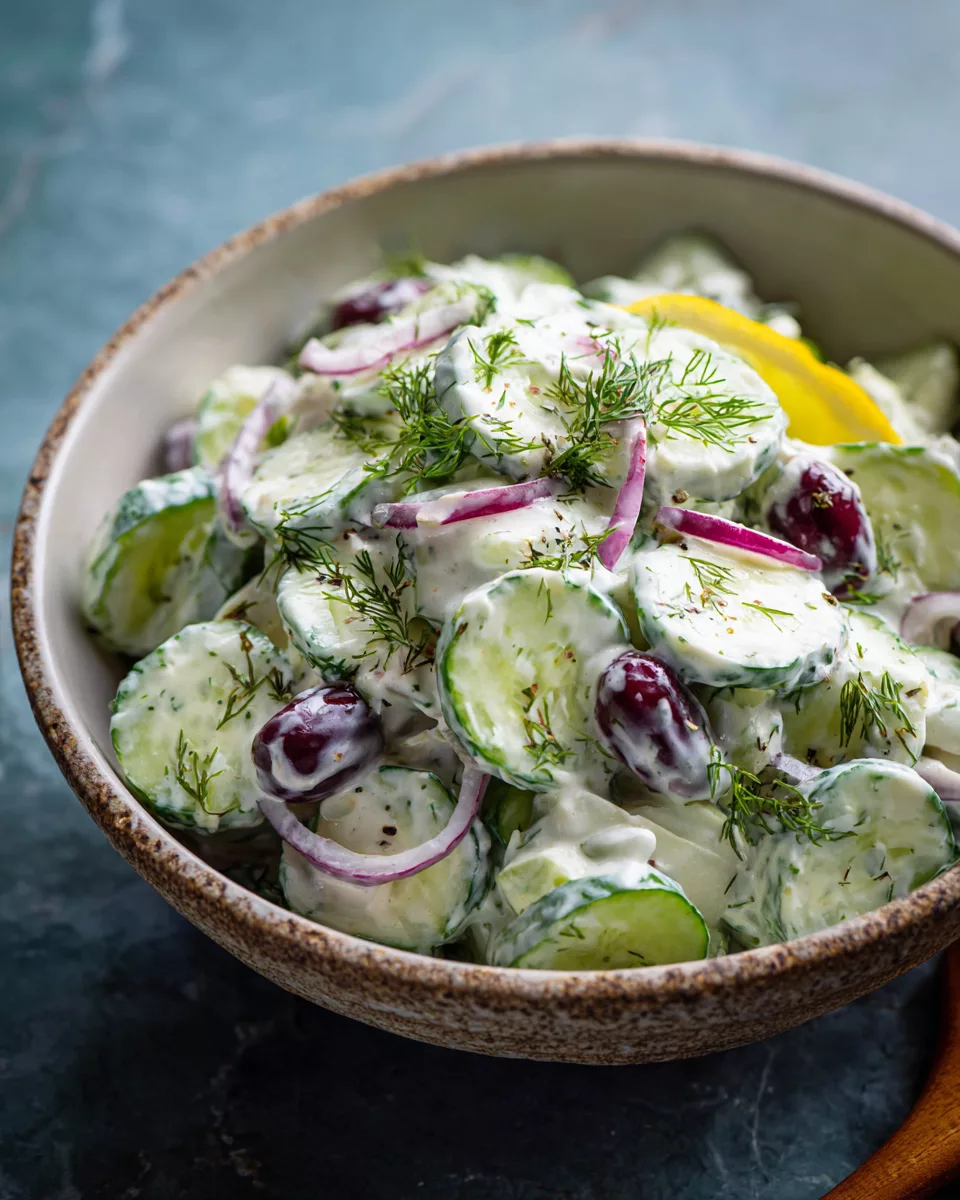 Creamy Greek Cucumber Salad