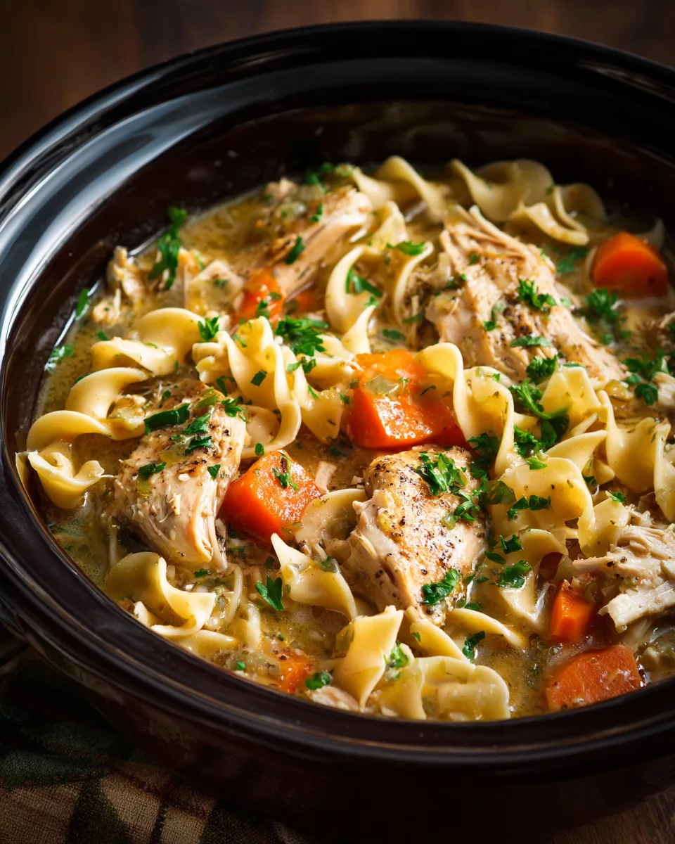 Crockpot Chicken and Noodles