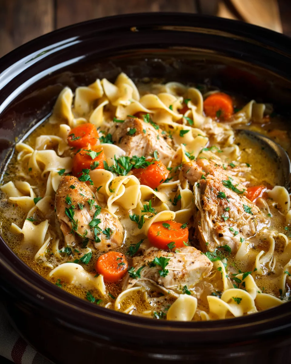 Crockpot Chicken and Noodles