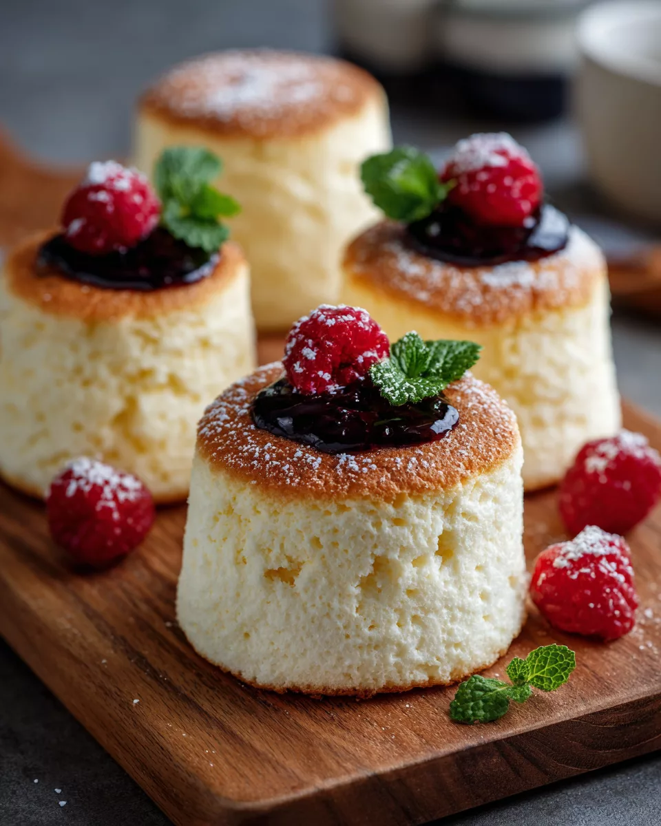 Fluffy Japanese Cotton Cheesecake Cupcakes