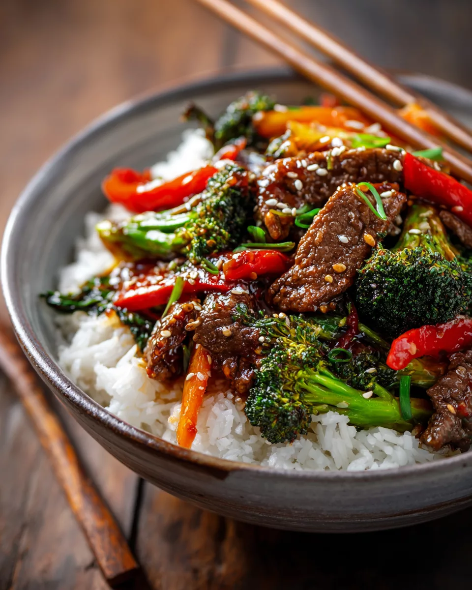 Ground Beef Stir-Fry Teriyaki Bowl