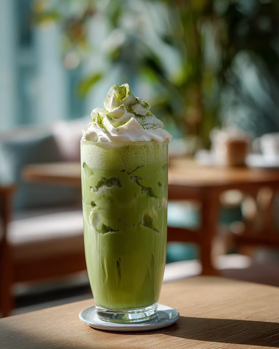 Iced Pineapple Matcha Frappe