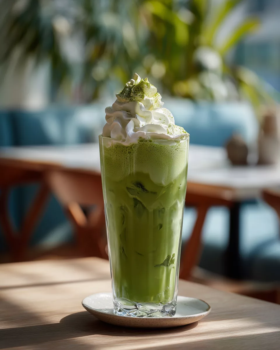 Iced Pineapple Matcha Frappe