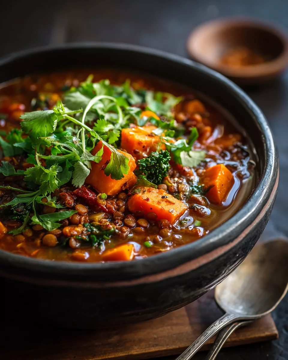 Lentil Sweet Potato Chili