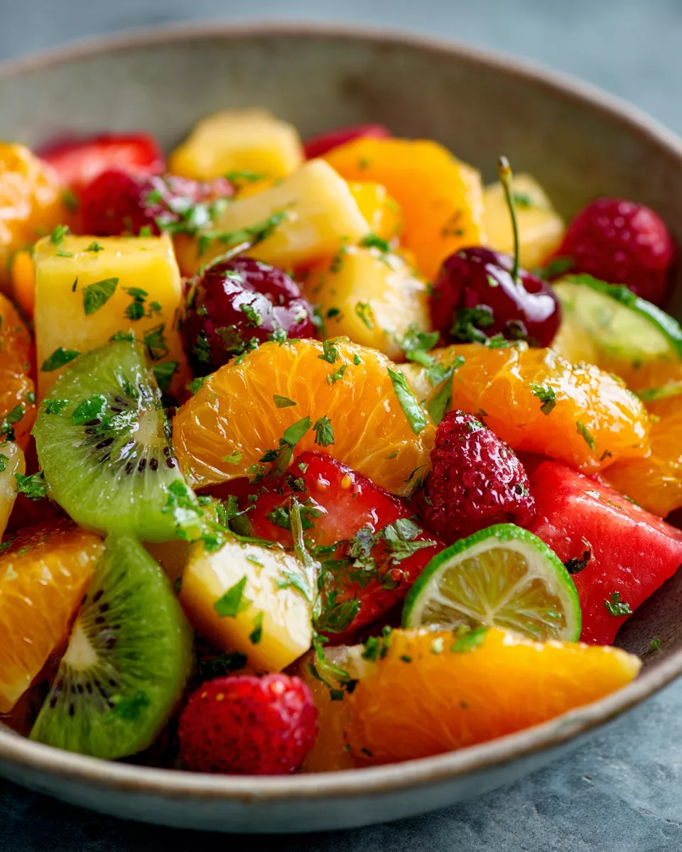 Mexican Summer Fruit Salad Recipe in Chile Lime Vinaigrette